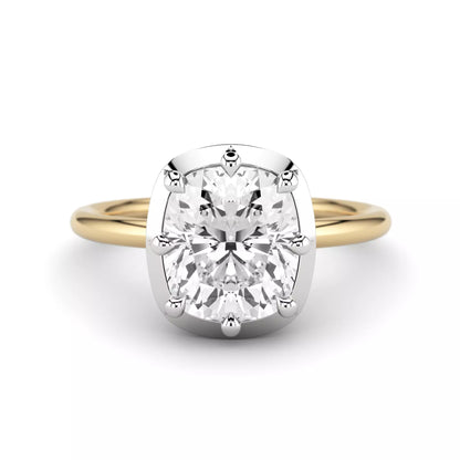 Georgian Style Cushion Cut Diamond Button Back Ring