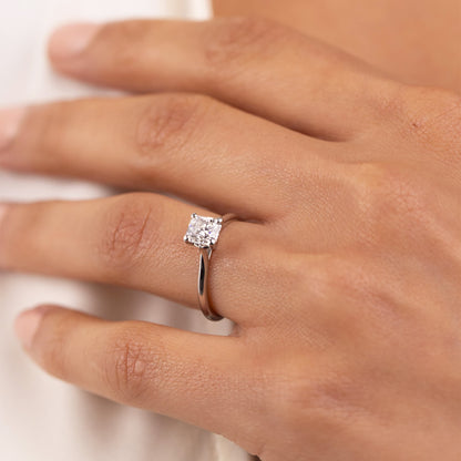 1.01ct Radiant Cut Diamond Solitaire Ring