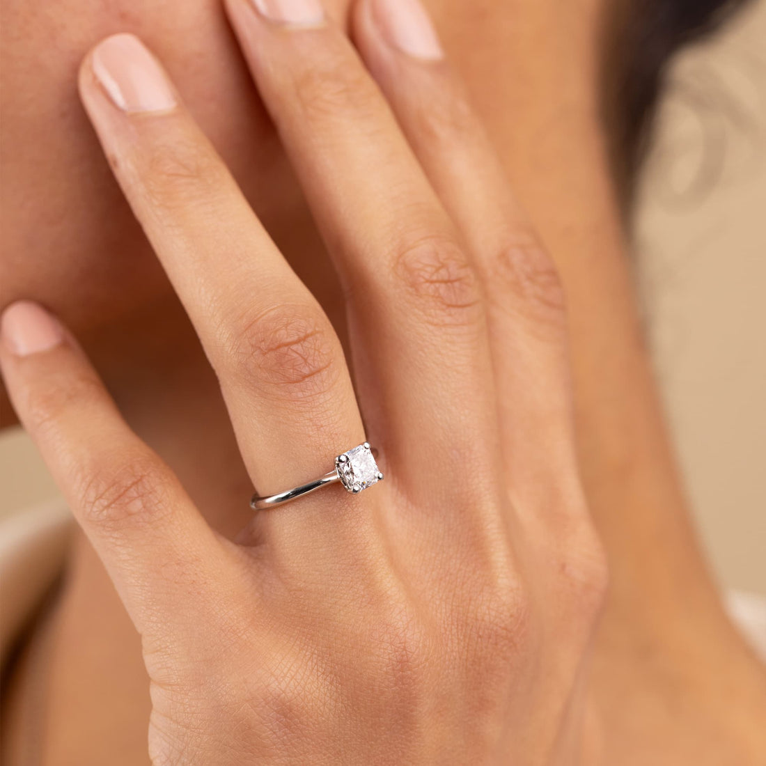 1.01ct Radiant Cut Diamond Solitaire Ring