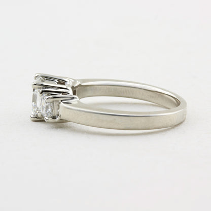 Asscher Cut Diamond Three Stone Ring