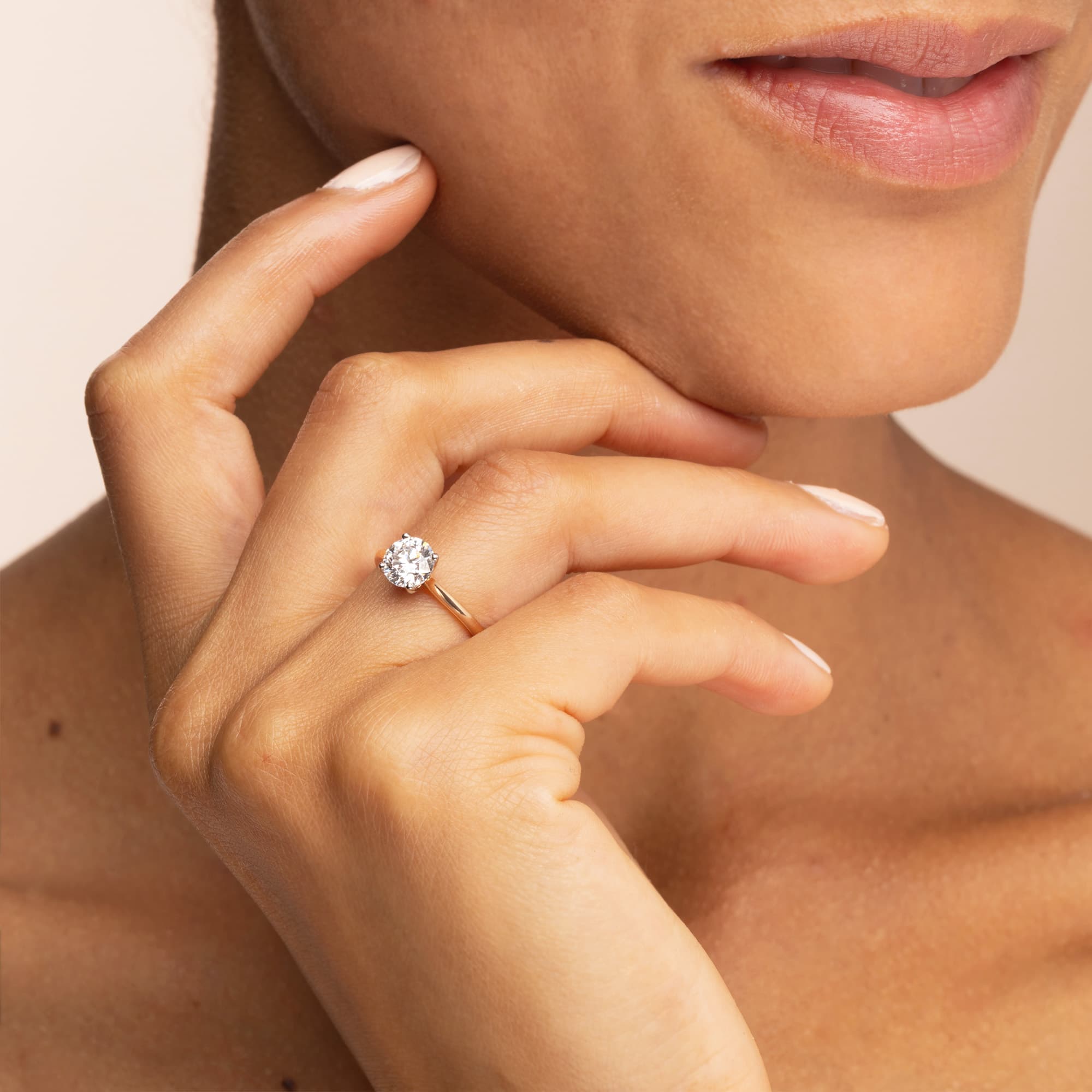 1.16ct Diamond Rose Gold Solitaire Ring