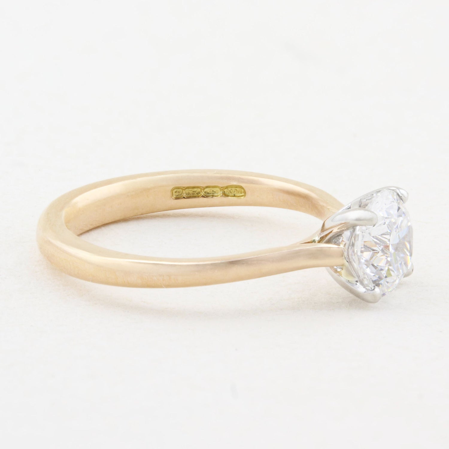 1.16ct Rose Gold Diamond Solitaire Ring