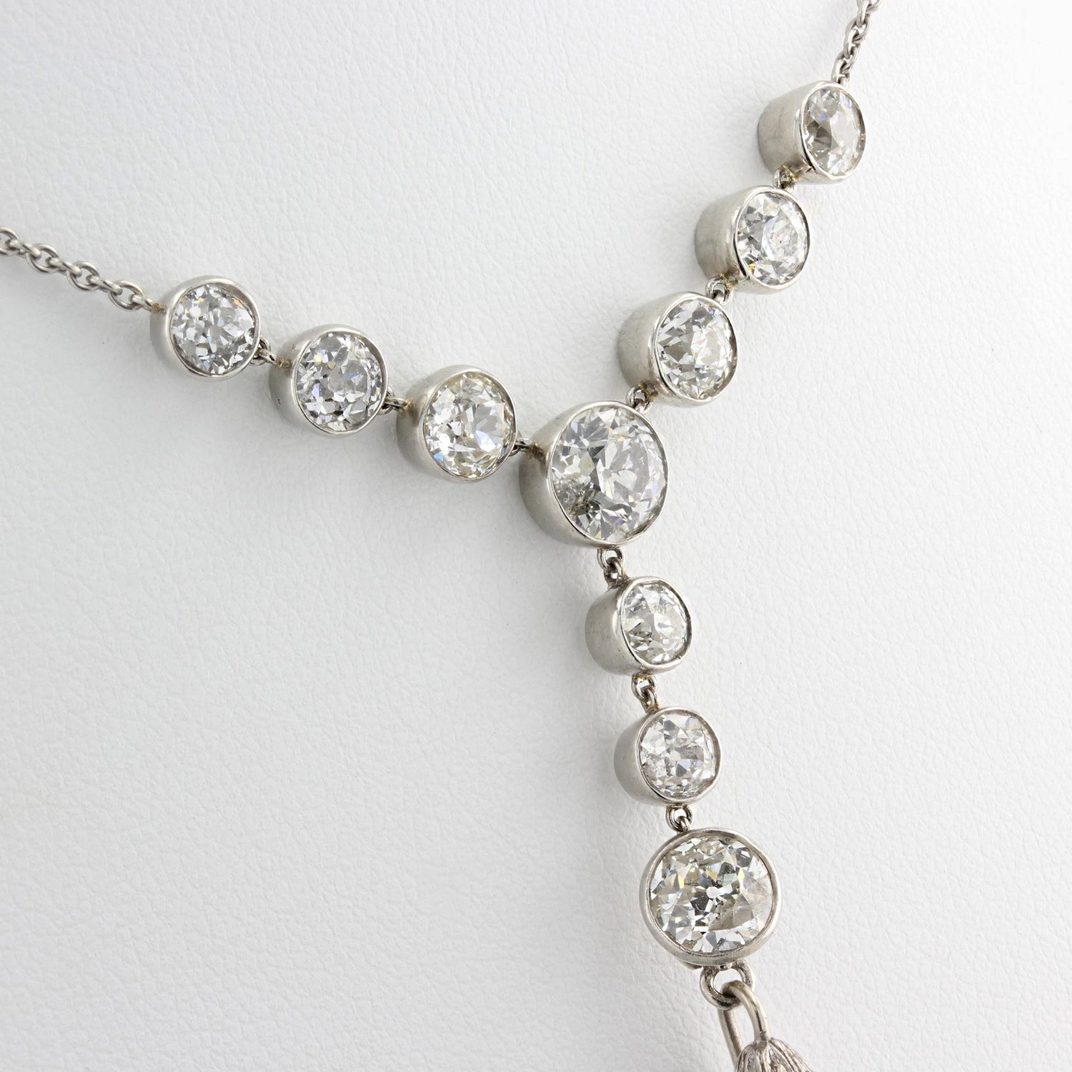 Antique 30ct Emerald and Old Cut Diamond Drop Pendant