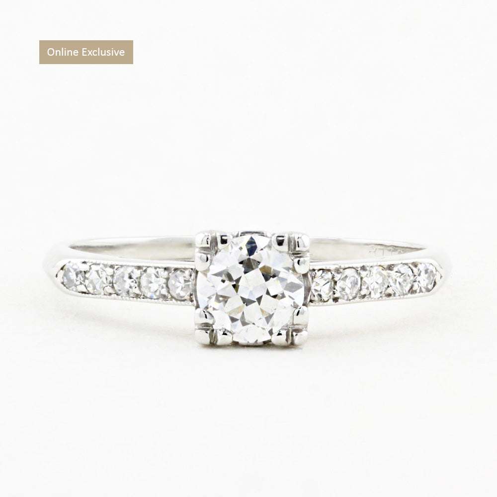 Vintage 0.45ct Old Cut Diamond Solitaire Ring