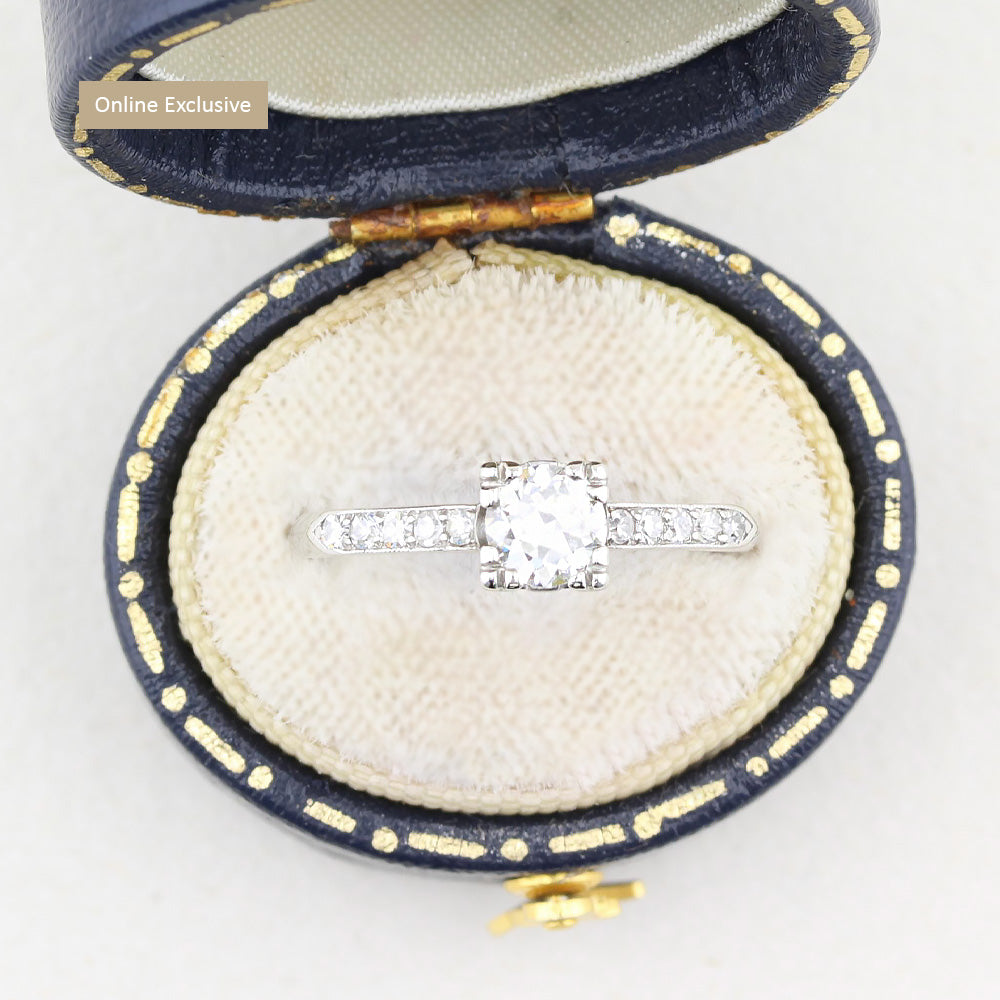 Vintage 0.45ct Old Cut Diamond Solitaire Ring