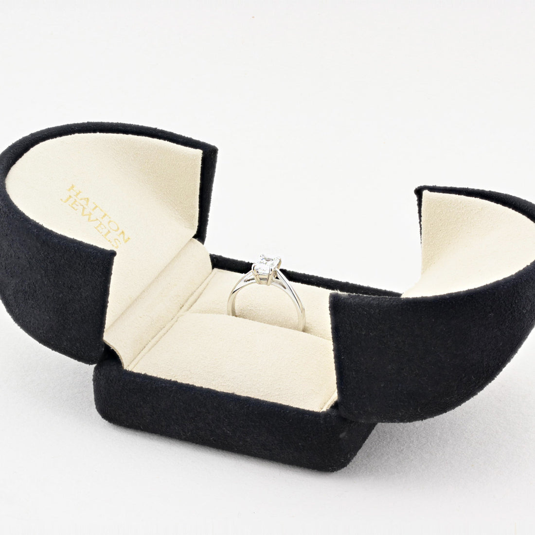 0.79ct Emerald Cut Diamond Solitaire Ring