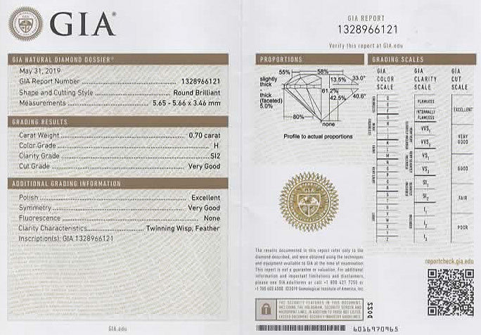 0.70ct Diamond Solitaire Engagement Ring