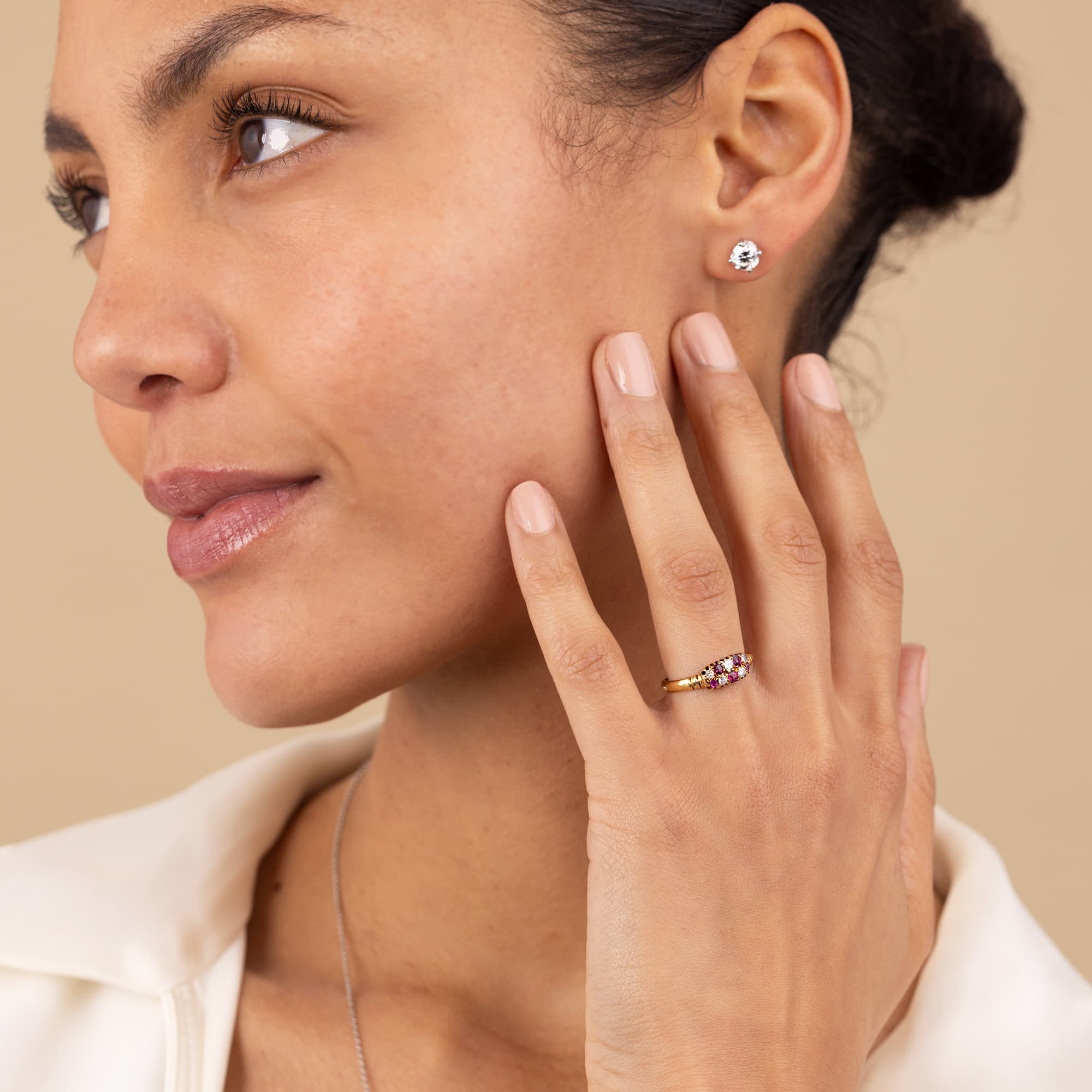 Victorian Ruby &amp; Diamond Dress Ring