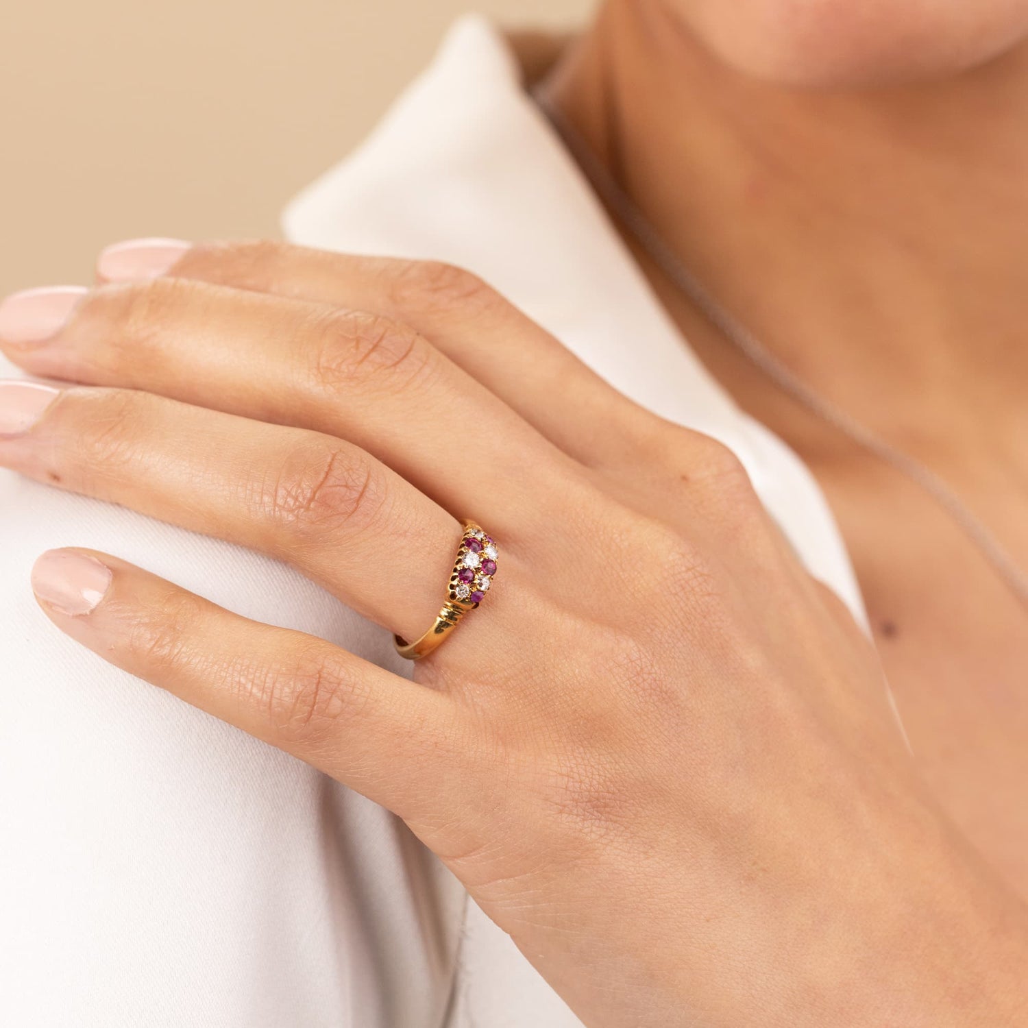 Victorian Ruby &amp; Diamond Dress Ring