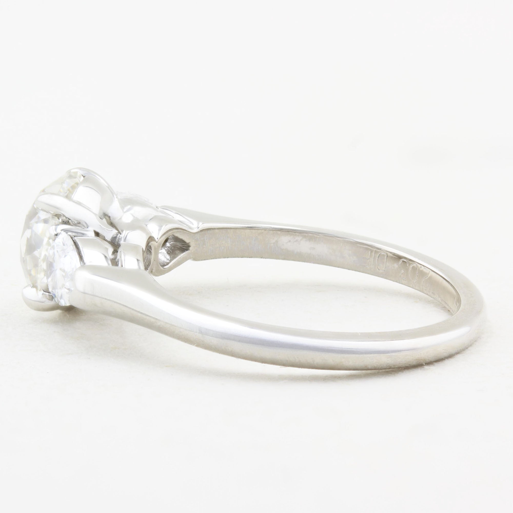Vintage Old Cut Cushion and Pear Shape Diamond Ring