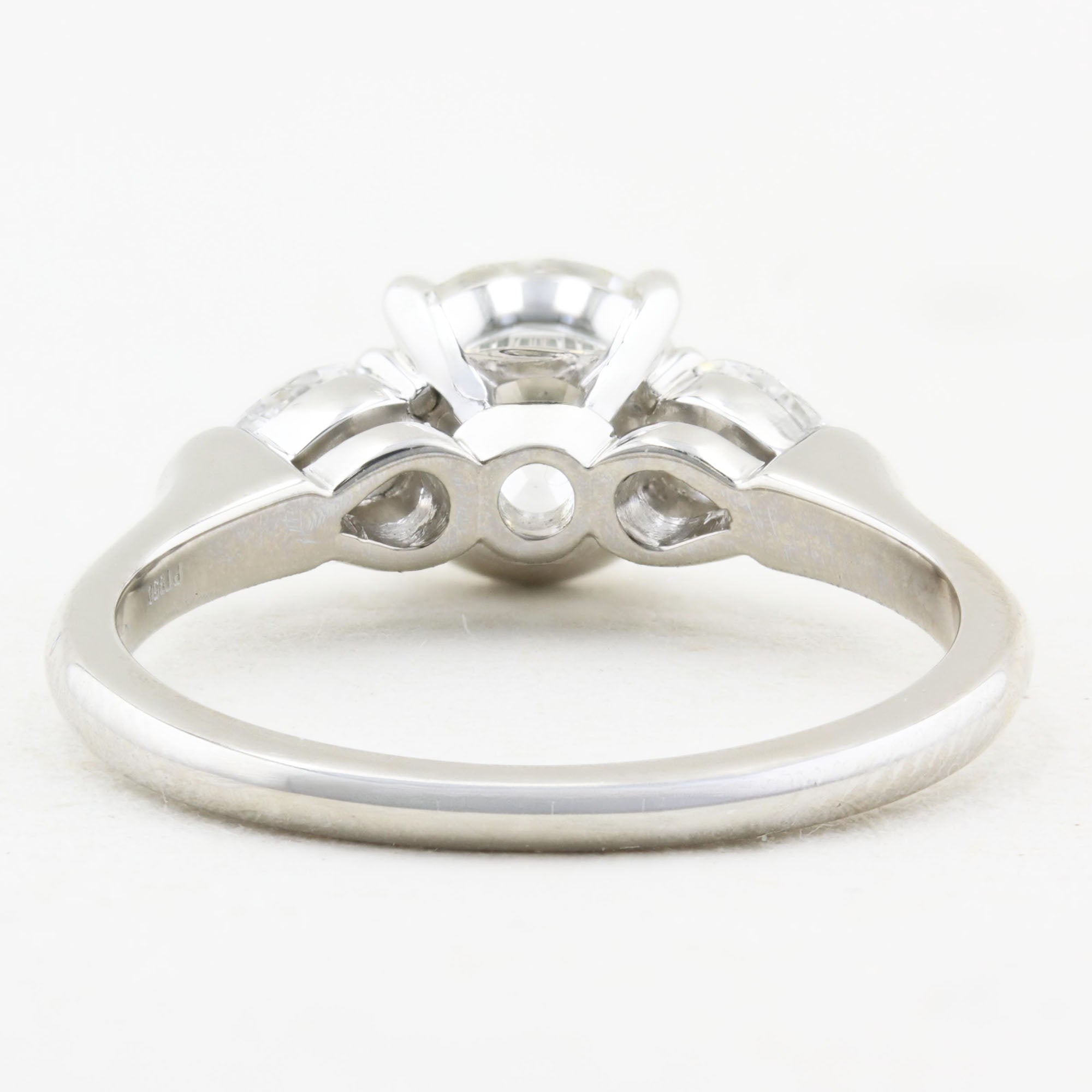 Vintage Old Cut Cushion and Pear Shape Diamond Ring