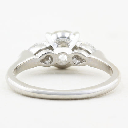 Vintage Old Cut Cushion and Pear Shape Diamond Ring