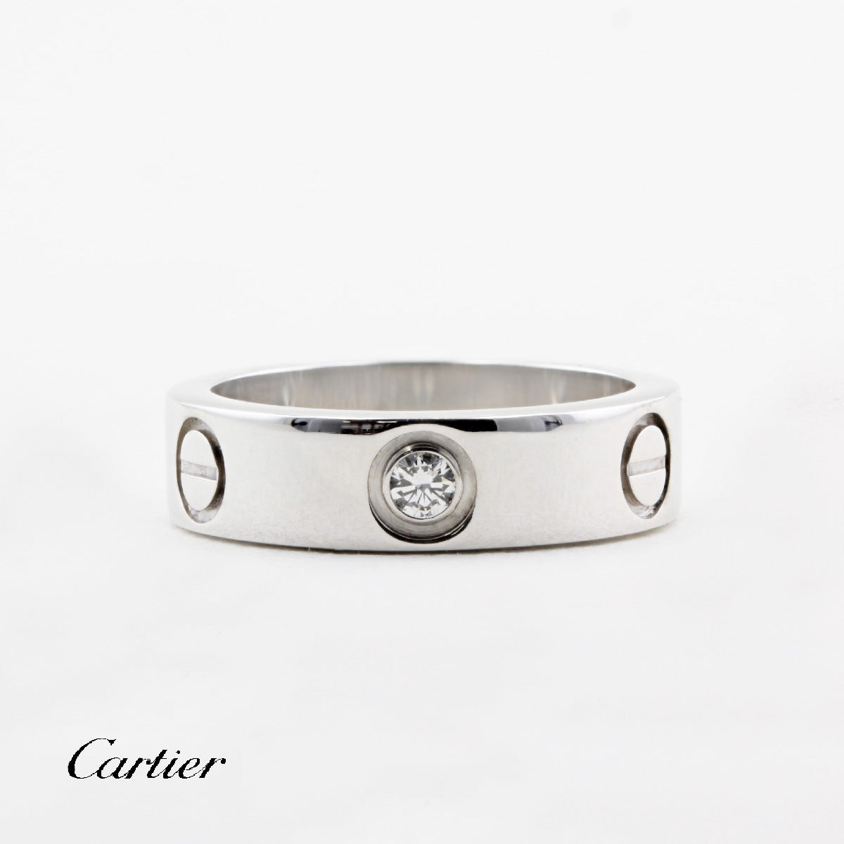 Cartier Three Diamond Love Ring - Size 53