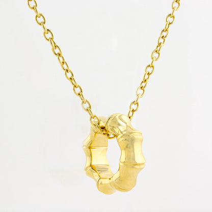 Gucci 18ct Yellow Gold Bamboo Pendant