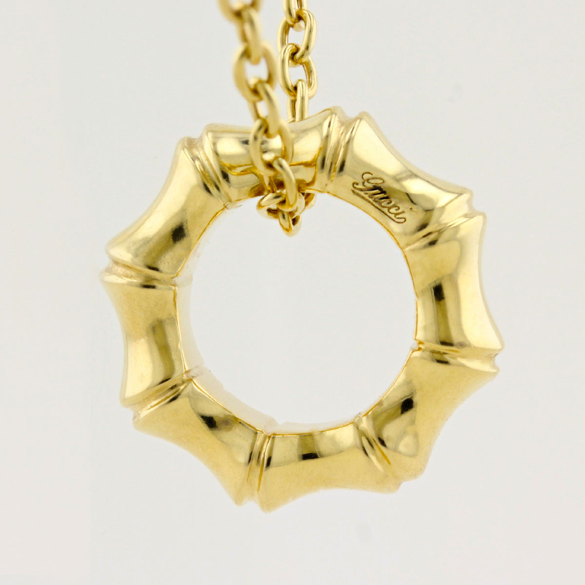 Gucci 18ct Yellow Gold Bamboo Pendant