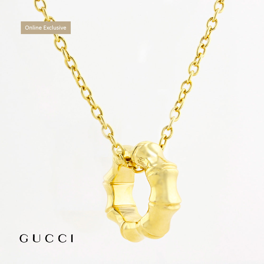 Gucci 18ct Yellow Gold Bamboo Pendant