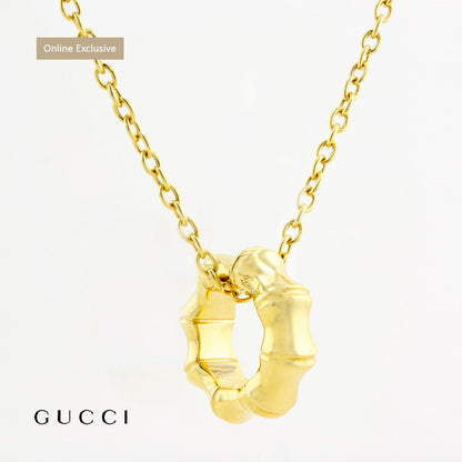 Gucci 18ct Yellow Gold Bamboo Pendant