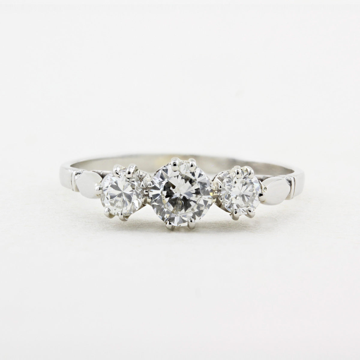 Vintage 0.73ct Diamond Three Stone Ring
