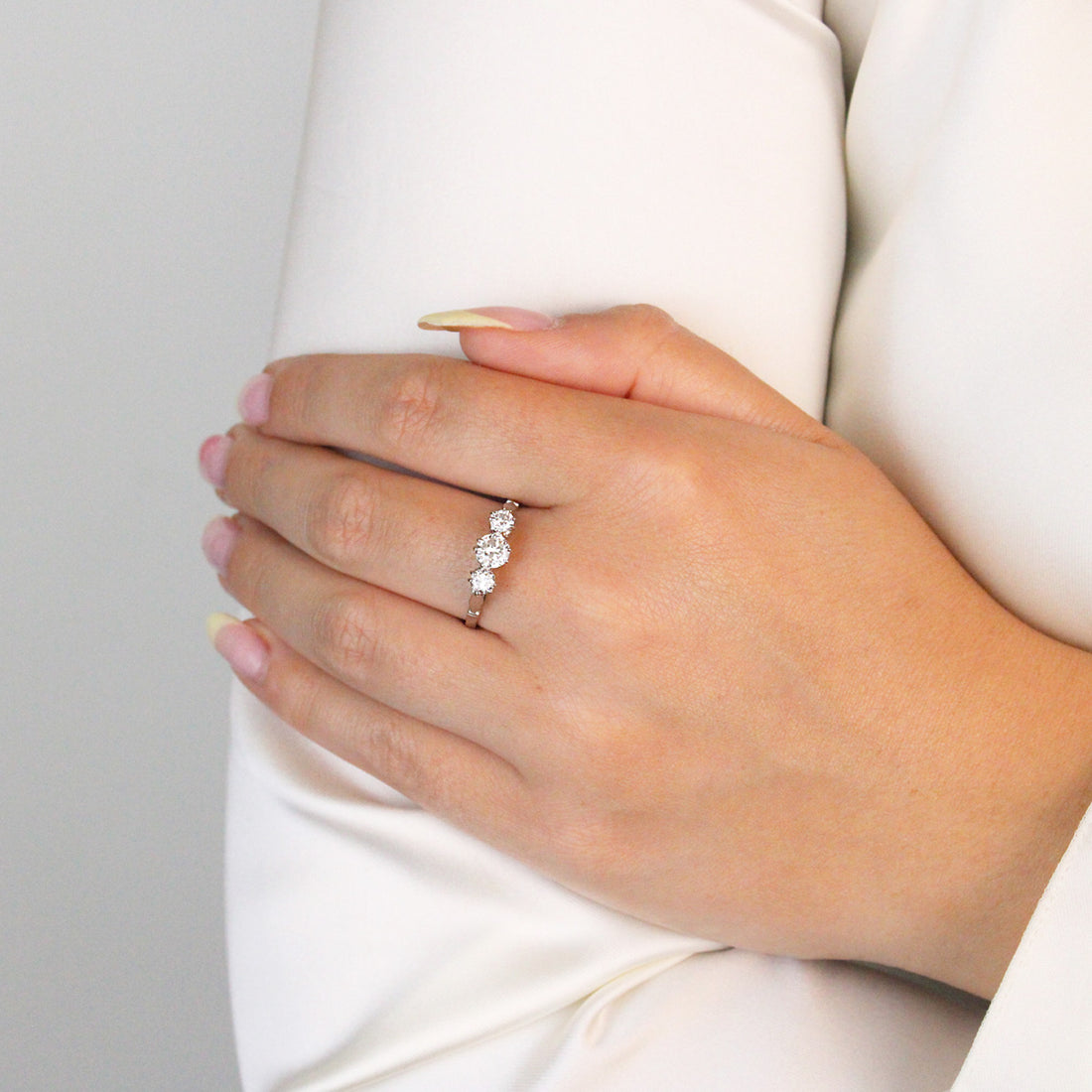 Vintage 0.73ct Diamond Three Stone Ring