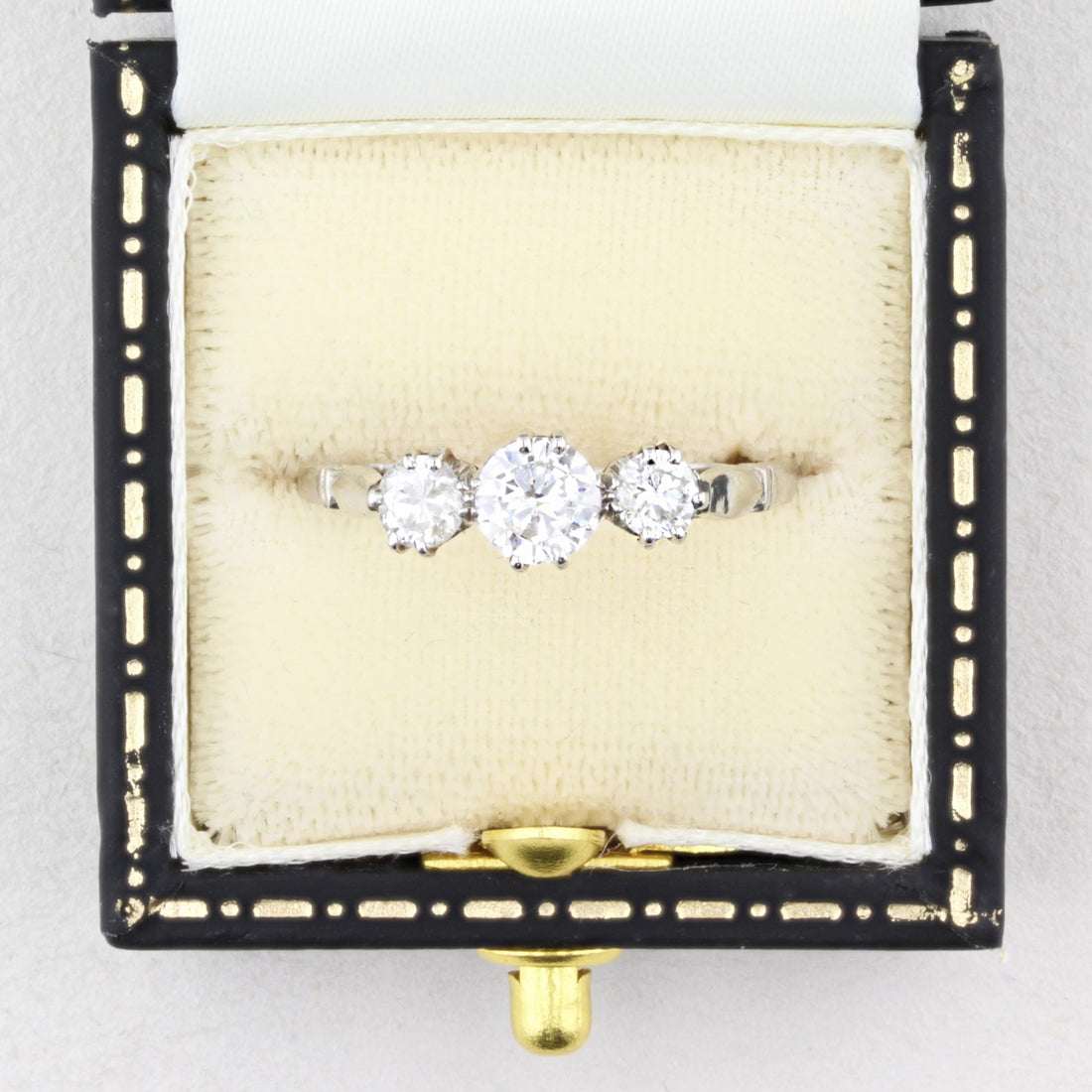 Vintage 0.73ct Diamond Three Stone Ring