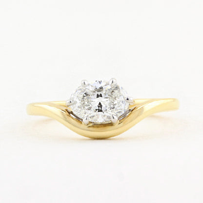 0.70ct Oval Diamond Engagement Ring