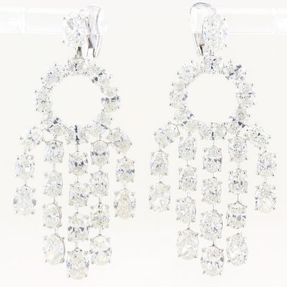 William Goldberg 32ct Oval Diamond Drop Earrings