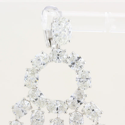 William Goldberg 32ct Oval Diamond Drop Earrings