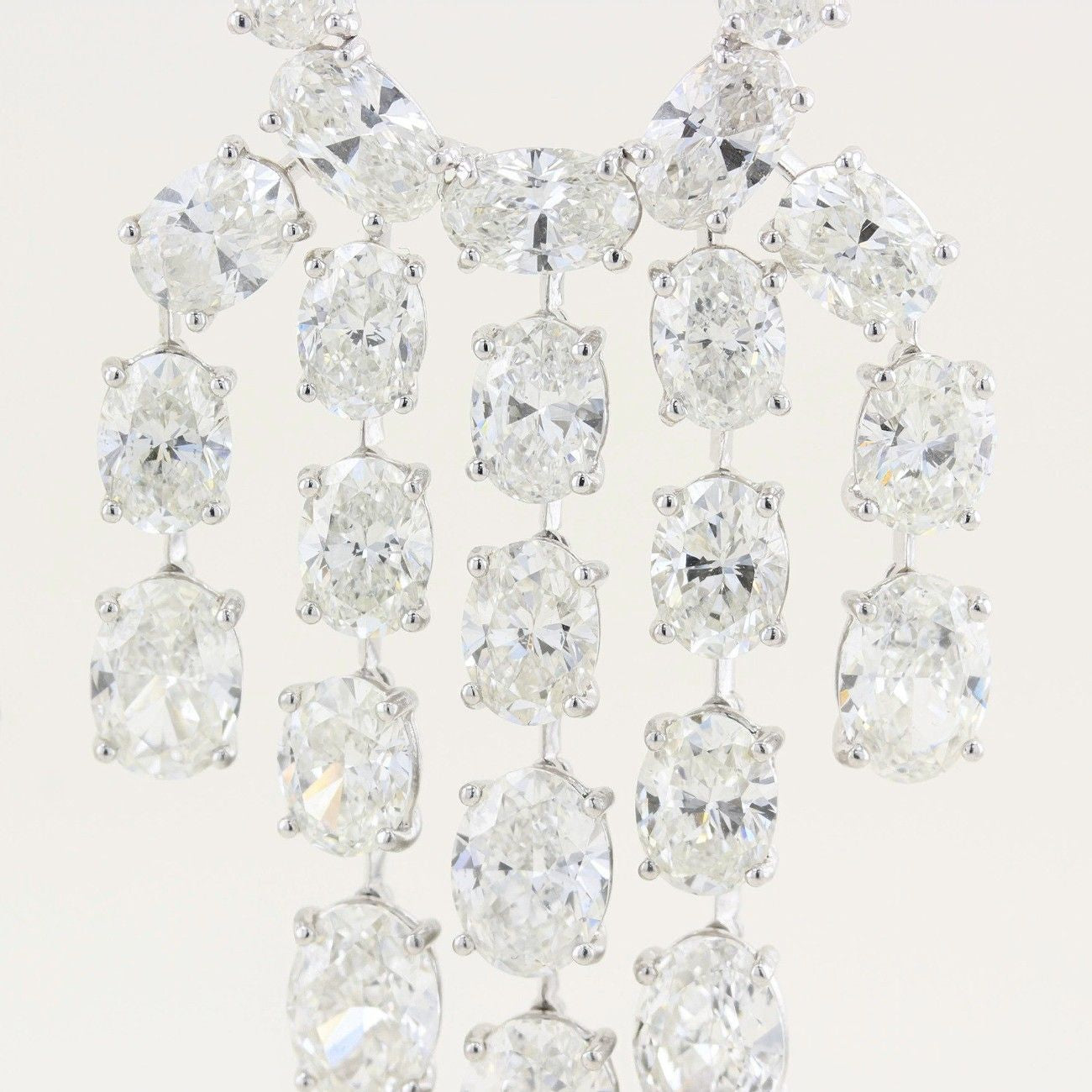 William Goldberg 32ct Oval Diamond Drop Earrings