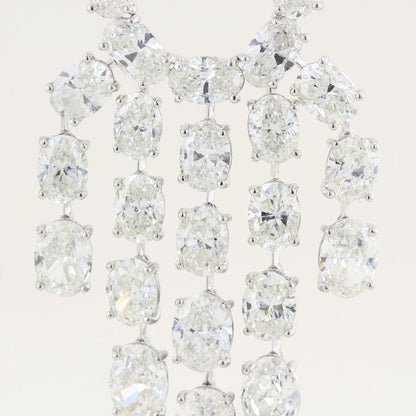 William Goldberg 32ct Oval Diamond Drop Earrings