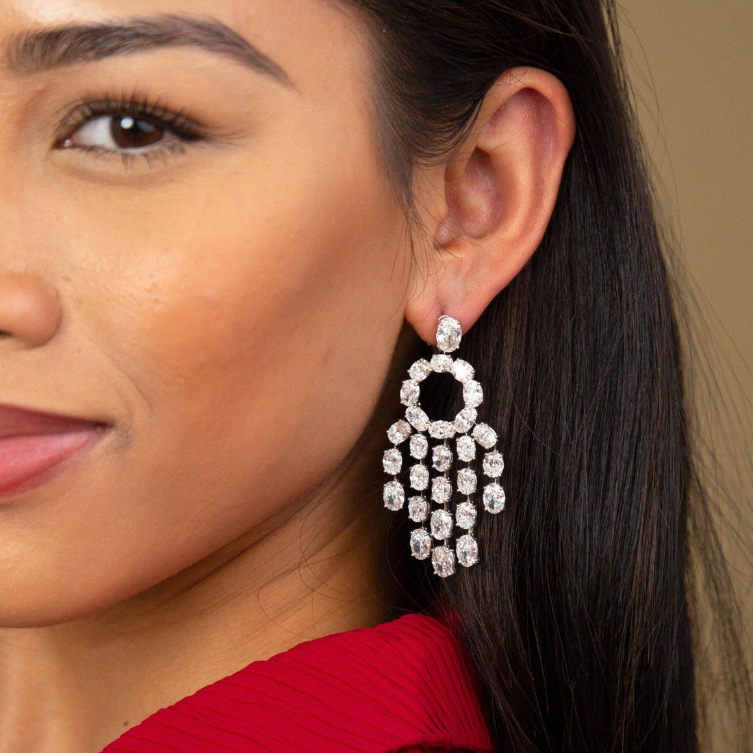 William Goldberg 32ct Oval Diamond Drop Earrings