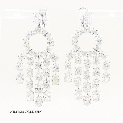 William Goldberg 32ct Oval Diamond Drop Earrings