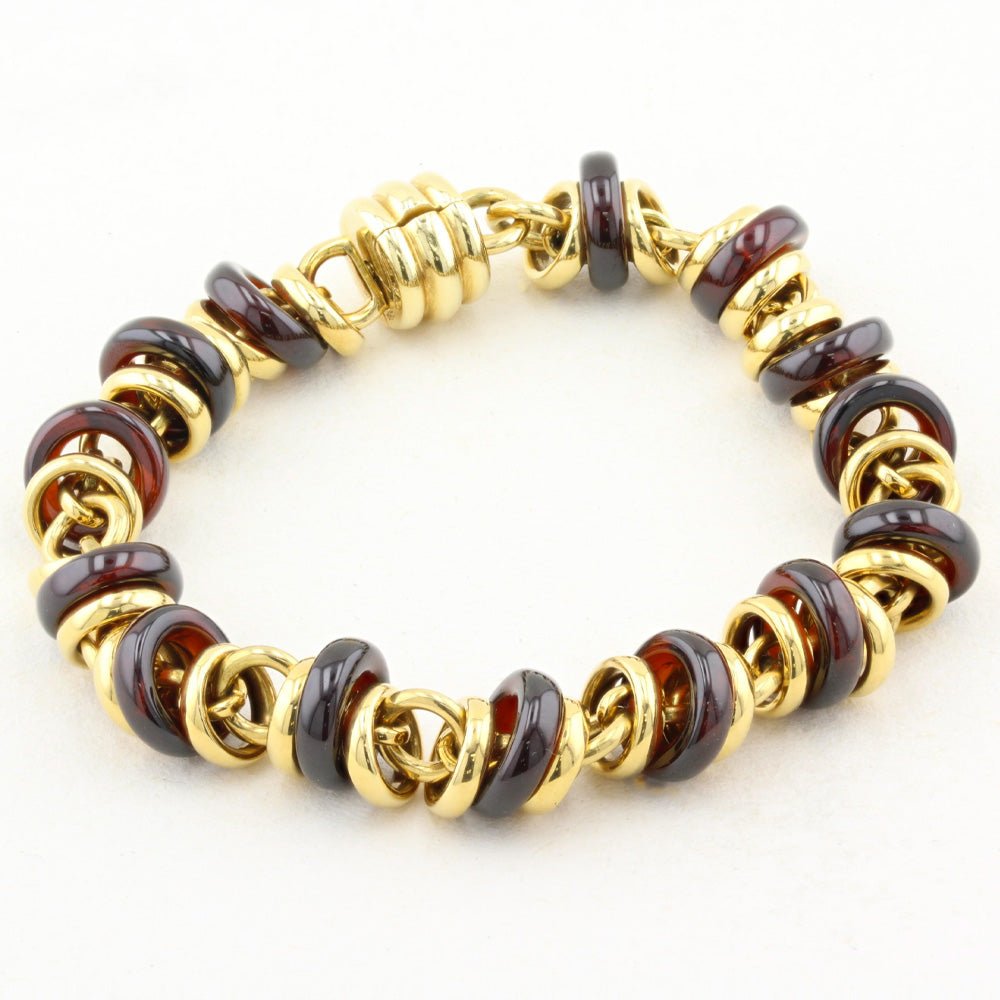 Pomellato Gem Set Rondelle Necklace Bracelet Set