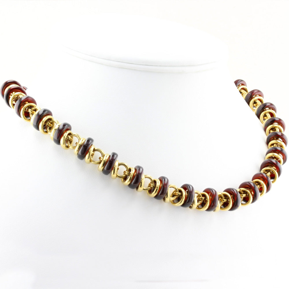 Pomellato Gem Set Rondelle Necklace Bracelet Set