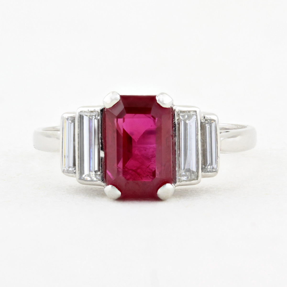 Art-Deco Burma Ruby &amp; Diamond Ring