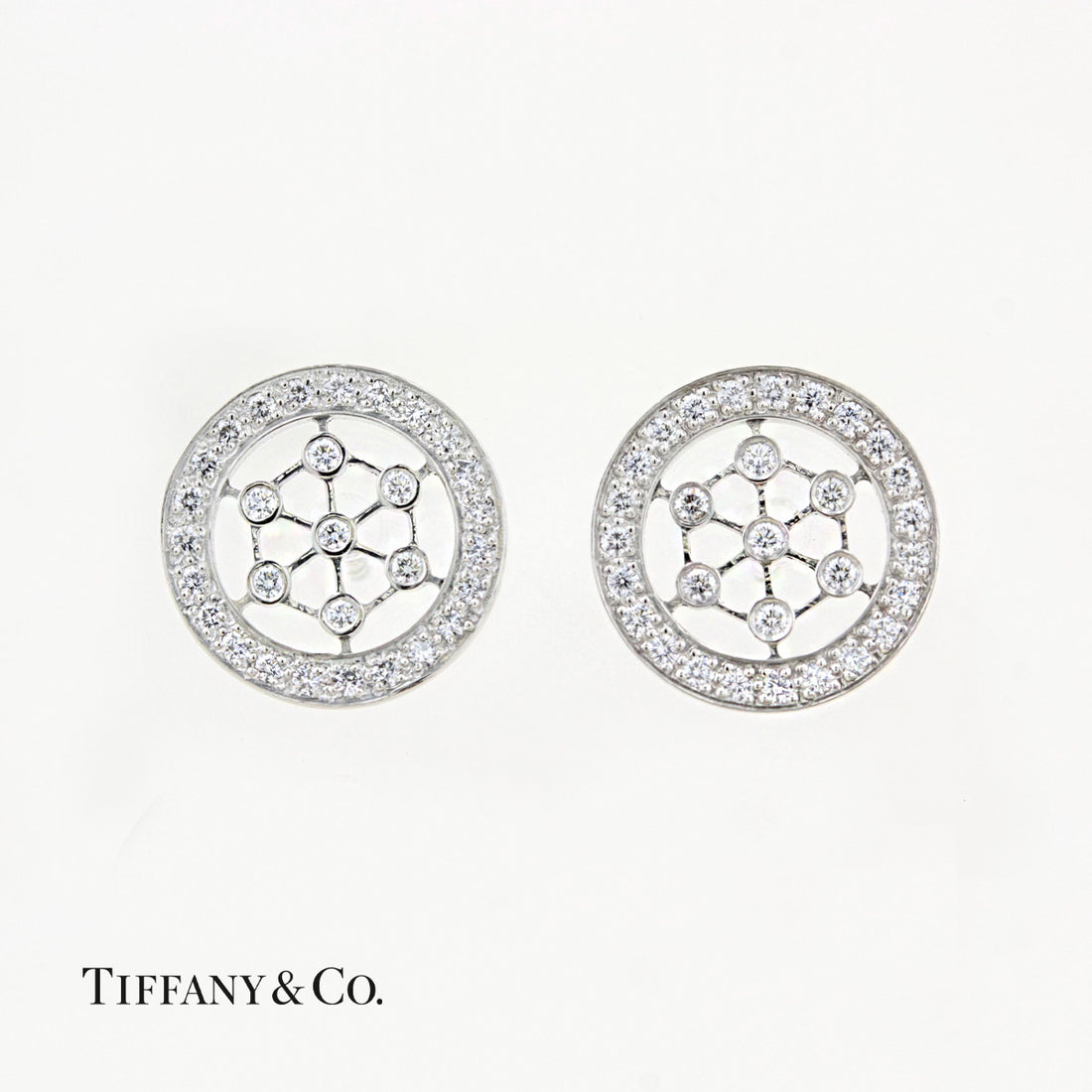 Tiffany Diamond Disk Earrings