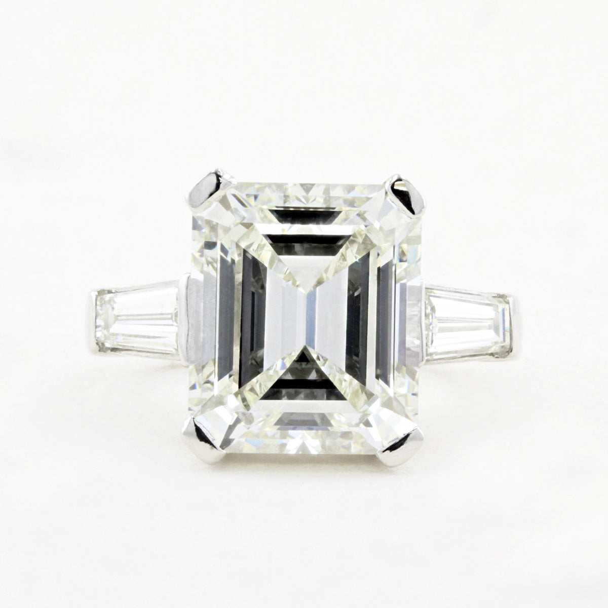 7.21ct Emerald Cut Diamond Engagement Ring