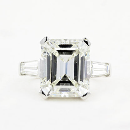 7.21ct Emerald Cut Diamond Engagement Ring