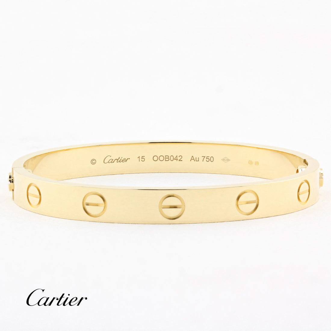 Cartier Classic Yellow Gold Love Bracelet - Size 15
