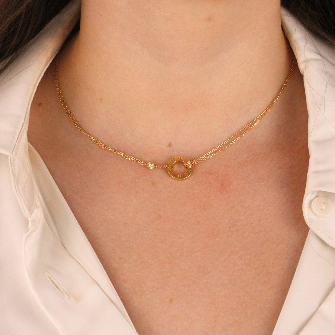 Cartier Diamond Set Love Necklace