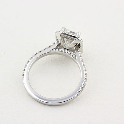 1.51ct Emerald Cut Diamond Cluster Ring