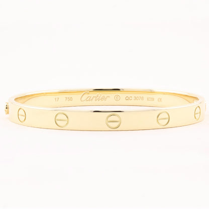 Cartier Classic Yellow Gold Love Bracelet - Size 17