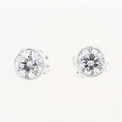 1.00ct Diamond Rubover Stud Earrings