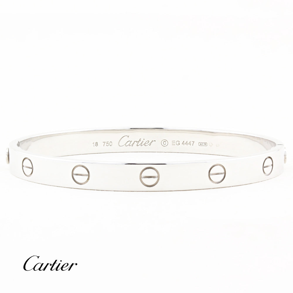Cartier Classic 18ct White Gold Love Bracelet - Size 18