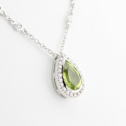 Mappin &amp; Webb Peridot and Diamond Necklace
