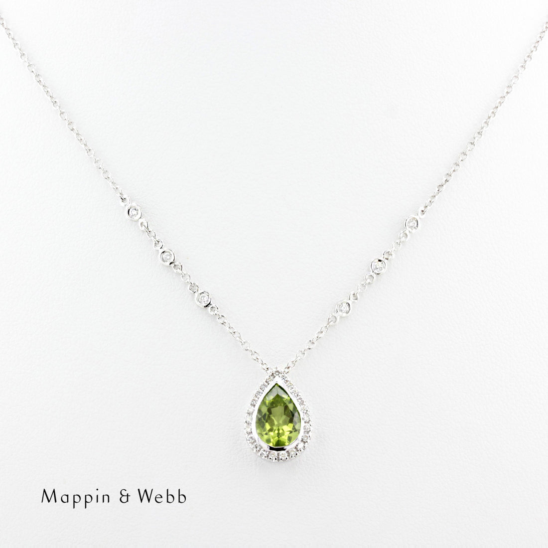 Mappin &amp; Webb Peridot and Diamond Necklace