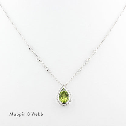 Mappin &amp; Webb Peridot and Diamond Necklace