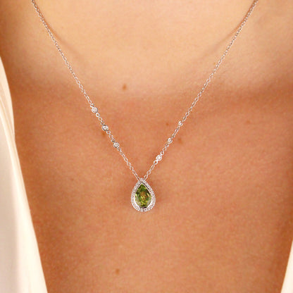 Mappin &amp; Webb Peridot and Diamond Necklace