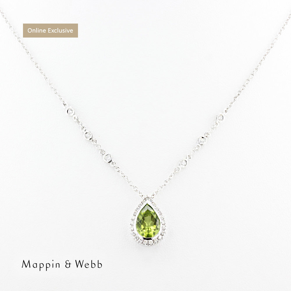 Mappin &amp; Webb Peridot and Diamond Necklace