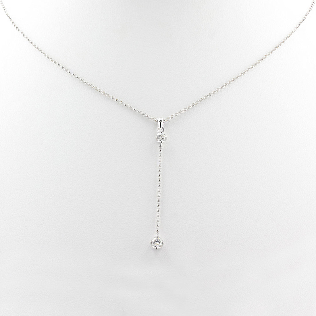 David Morris Diamond Drop Pendant Necklace