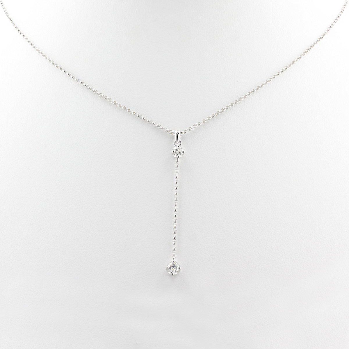 David Morris Diamond Drop Pendant Necklace